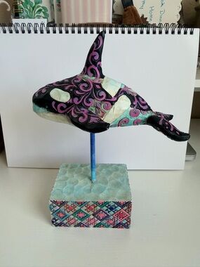 Jim Shore Heartwood Creek Majestic Flight Killer Whale